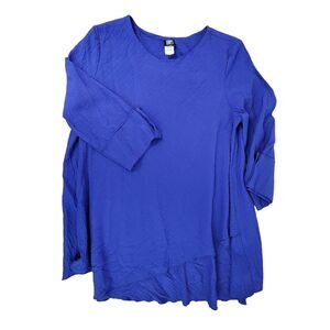 GUMPS San Francisco Size L Lagenlook Boho Gauzy Tunic Art to Wear Eccentric Top